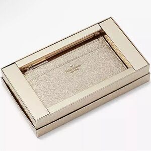 Kate Spade New York Glimmer Boxed Large Slim Cardholder In Gold